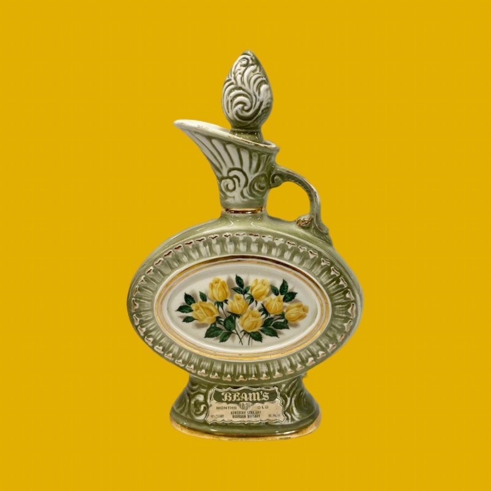 Vintage Jim Beam Tulip Decanter 1969 Bourbon Bottle Regal China Kentucky Decor